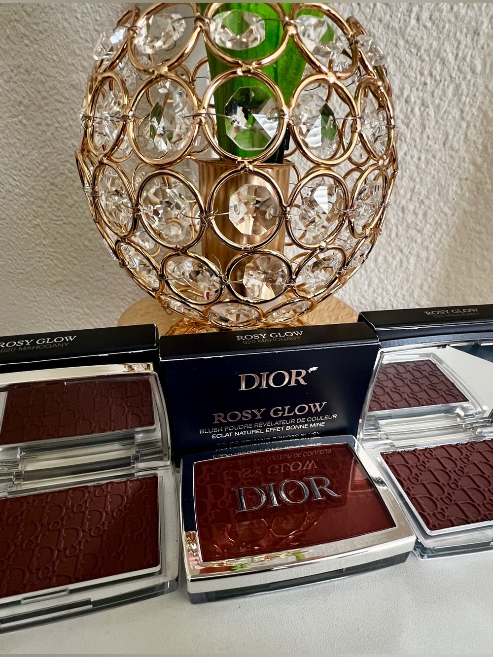 Dior Rosy Glow Blush Bundle of Three (3) in 020 Mahogany